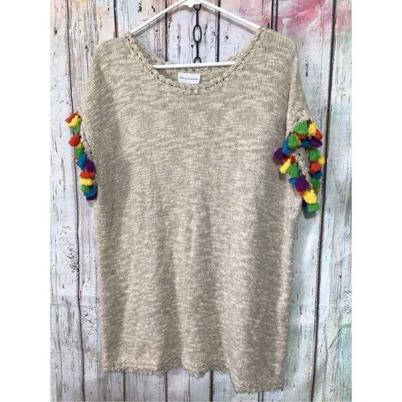 Soft Surroundings Size Small Sweater Tassel Sleeves 🌸🌺 - Picture 8 of 12